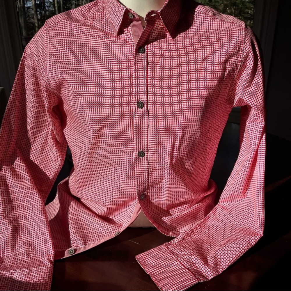 Ted Baker London Men's Dress Shirt Neck Size 15 Gorgeous, Mint Condition - Picture 2 of 9